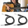 2PCS 3.3ft 6.35mm To 6.35mm Single-channel 1/4in Straight To Straight Guitar Cord  Audio Mixer