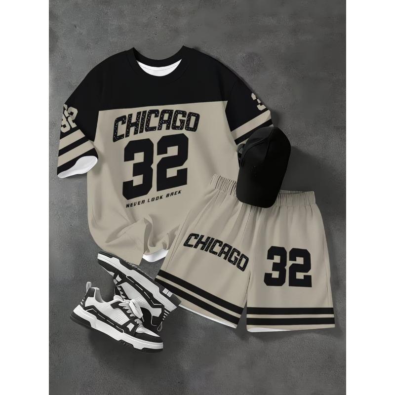 Boy Short Sleeve Loose Fit Shorts and T-Shirt