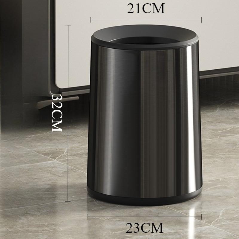 Stainless Steel Trash Bin Large Capacity Built In Double Layer Lidless Waste Bins Bathroom Kitchen Wastebasket Home Supplies