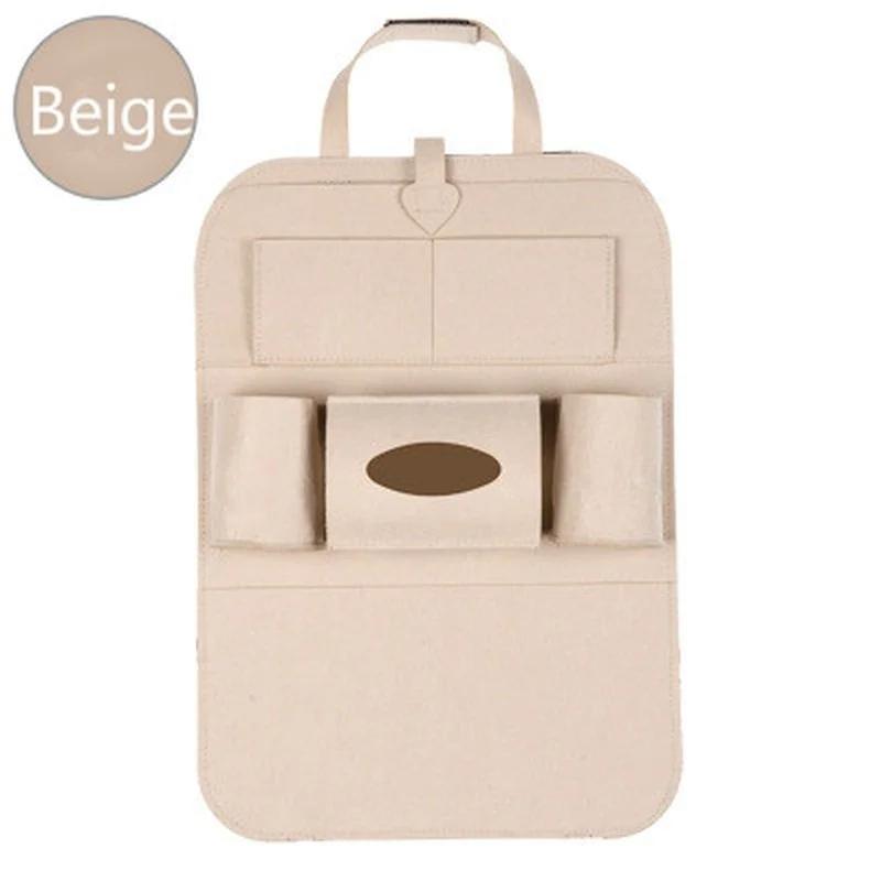 Car Multifunctional Seat Back Storage Box Car Hanging Bag Tissue Box Car Felt  Storage Bag