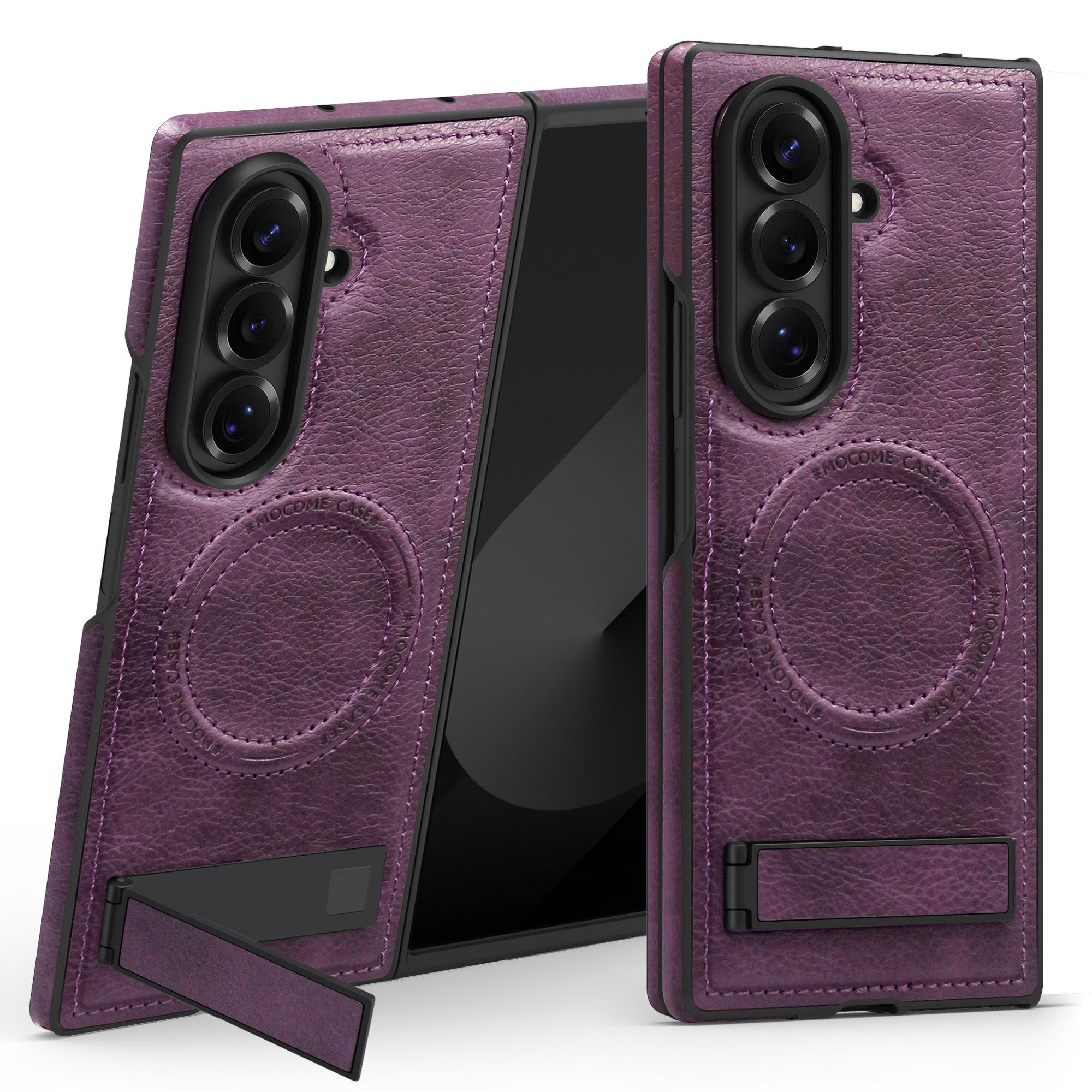

For Samsung Galaxy Z Fold7 5G Magnetic Case Kickstand Leather Phone Back Cover F