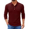 Men's Casual Solid-Color Slim-Fit  Long-Sleeve Base Layer Top