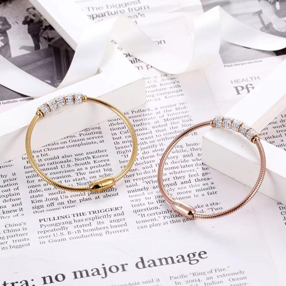Gold Silver Woman Bracelet Magnetic Clasp Snake Bone Bracelet Fashion Men Bangles Girls Ladies