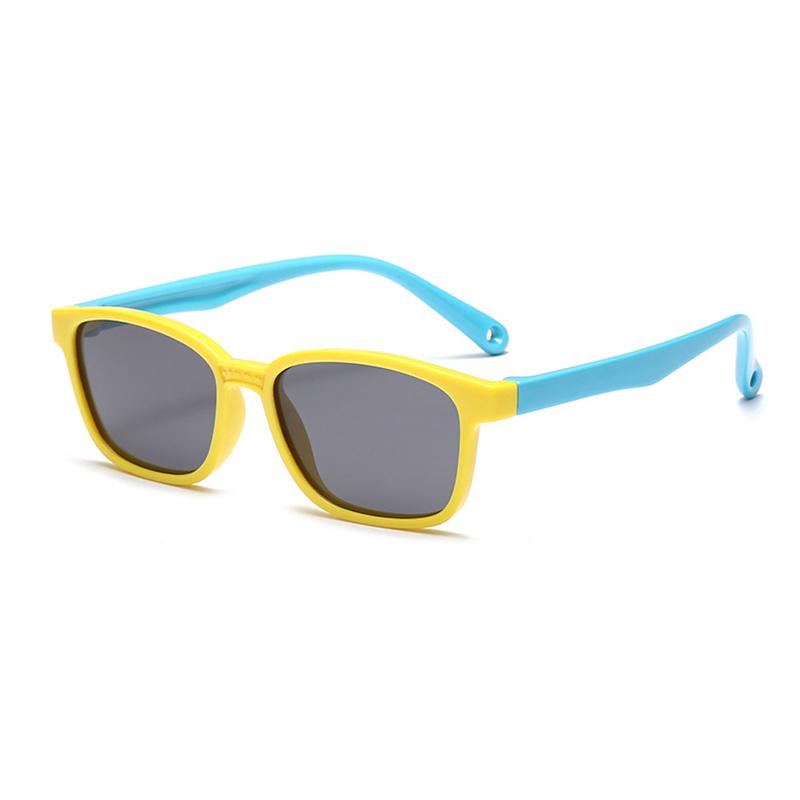 New Retro Frame Eye Protection And Sunshade Outdoor Uv Silicone Polarized Children's Sunglasses 2101