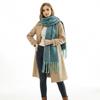 Faux Mohair Thick Knit Scarf Soft Warm Solid Color Women Men Fashion Casual Winter
