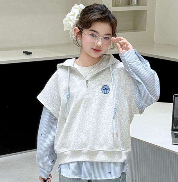 Girls' Spring & Autumn Korean-Style Two-Piece Sweatshirt and Jeans Set (2025)