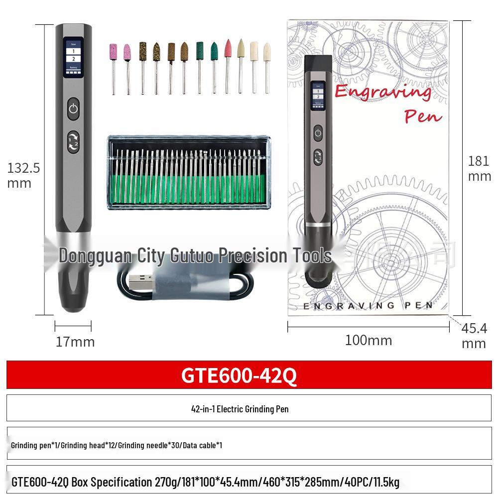 

Портативная мини-шлифовальная и гравировальная машина 42-в-1 - Питание от литиевой батареи для нейл-арта, резьбы, полировки и гравировки