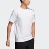 Adidas Essential Logo Patchwork Sports Crew Neck T-Shirt Men Tops White H39356