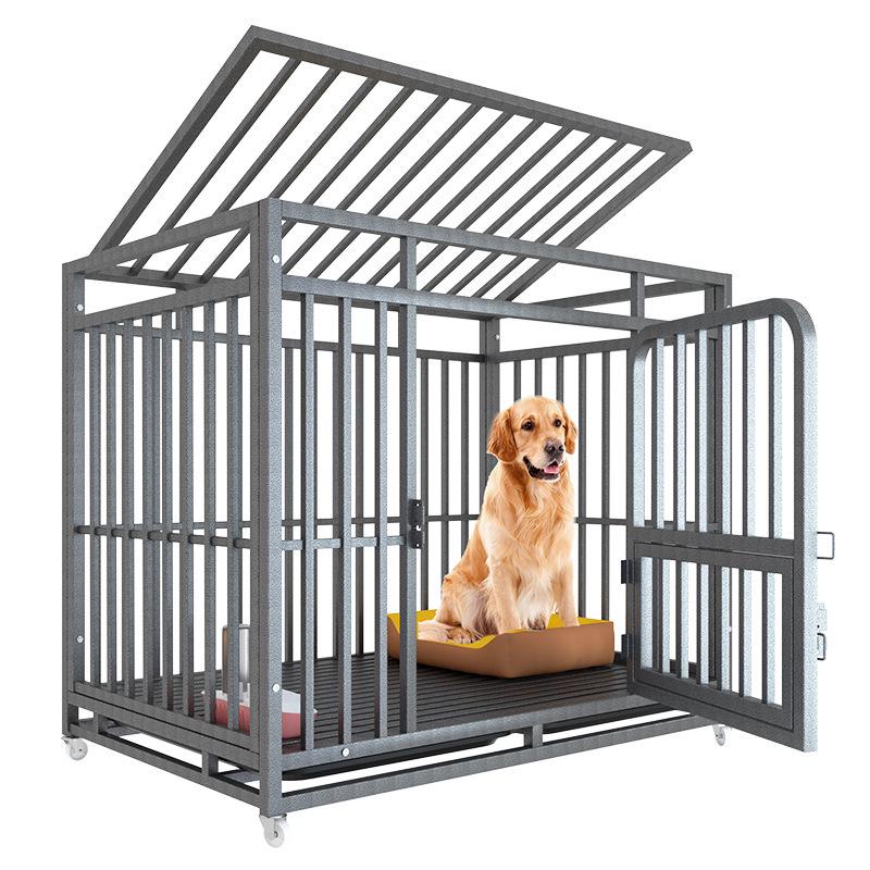 Medium Indoor Dog Cage with Toilet for Golden Retriever, Samoyed, Border Collie, Labrador - Thickened Pet House Fence