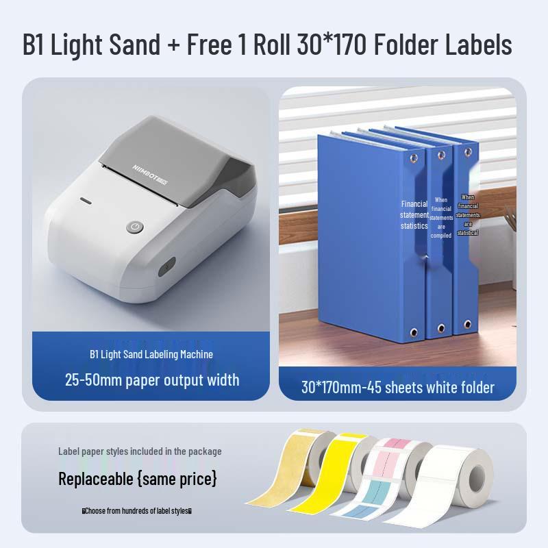B1 Portable Handheld Thermal Label Printer for File Boxes