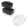 Air Fryer Accessories Set 2pcs Stainless Steel Rack and 2pcs Baking Tray Silicone Basket Air Fryer Liner for Kitchen