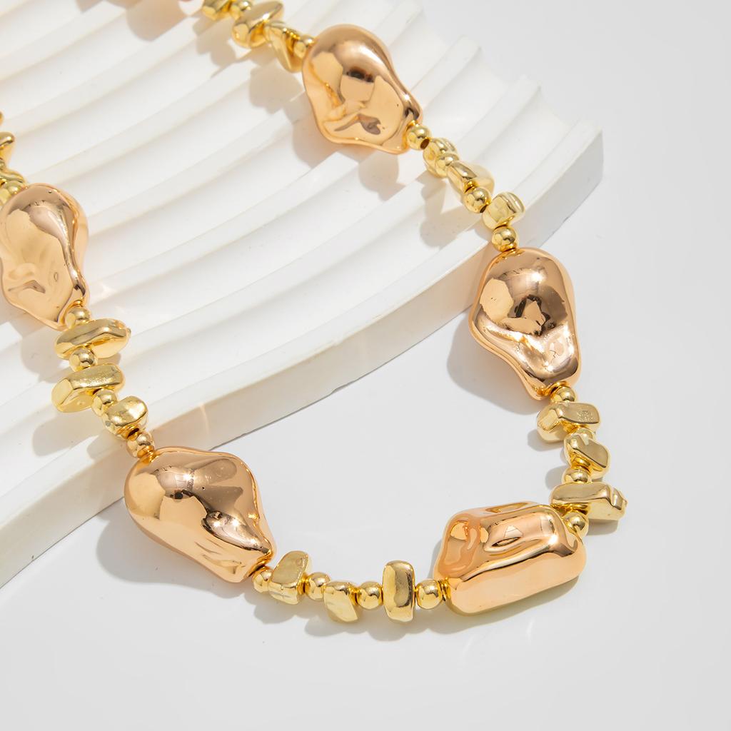 Personalised Trend Shaped Pearl Necklace Pentagram Shaped CCB Copper Clad Iron Chain Necklace