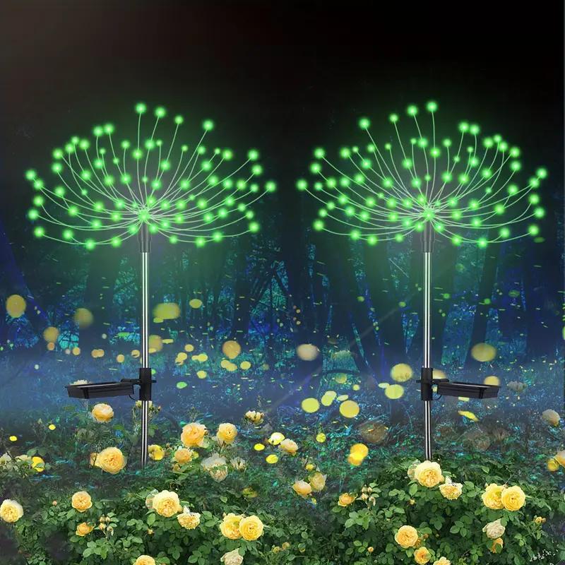 Solar Powered Firework Lights Versatile LED Decorative Lights for Pathways Lawns Special Occasions