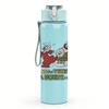 1PC Cartoon band character messy print 750ml colorful plastic sports water bottle leakproof pop lid with straw for outdoor office home use