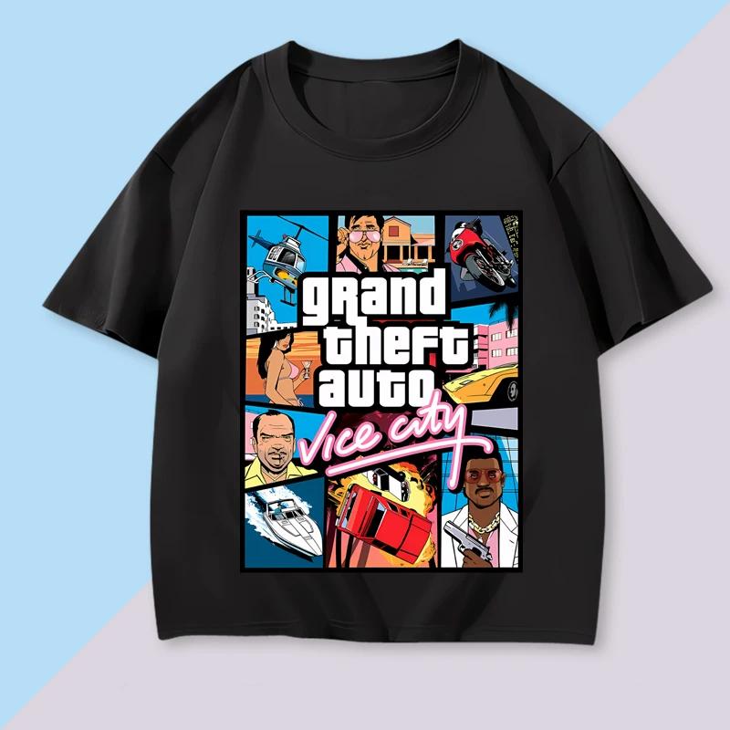 Grand Theft Auto 6 S-3XL Tee Adult Cartoon T-Shirt Women Men Cotton Style Fashion Trend for Game Fans 2026