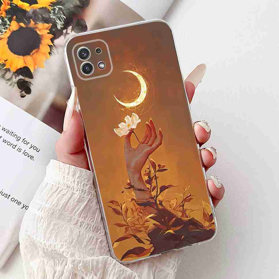 For Samsung Galaxy A22 5G Case SM-A226B Fashion Flower Bear Soft Silicone Cover For Samsung A22 A22 SM-A226BRN 6.6" Phone Casing