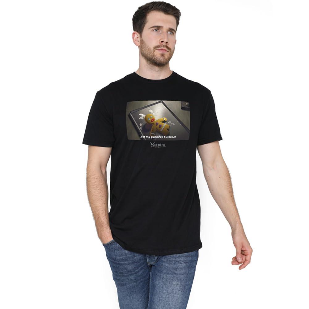 Shrek Mens Gumdrop Buttons Meme T-Shirt