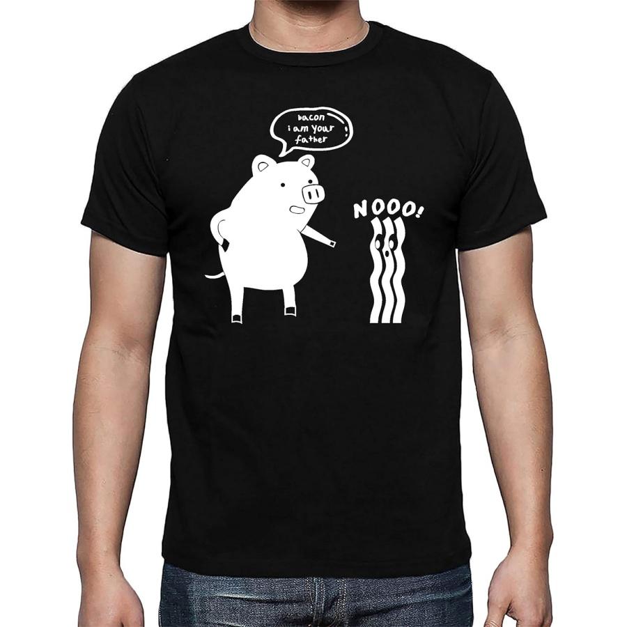 Bacon I Am Your Father Funny Cute Pig Tee Premium Men s T-Shirt XXXXXL чёрный