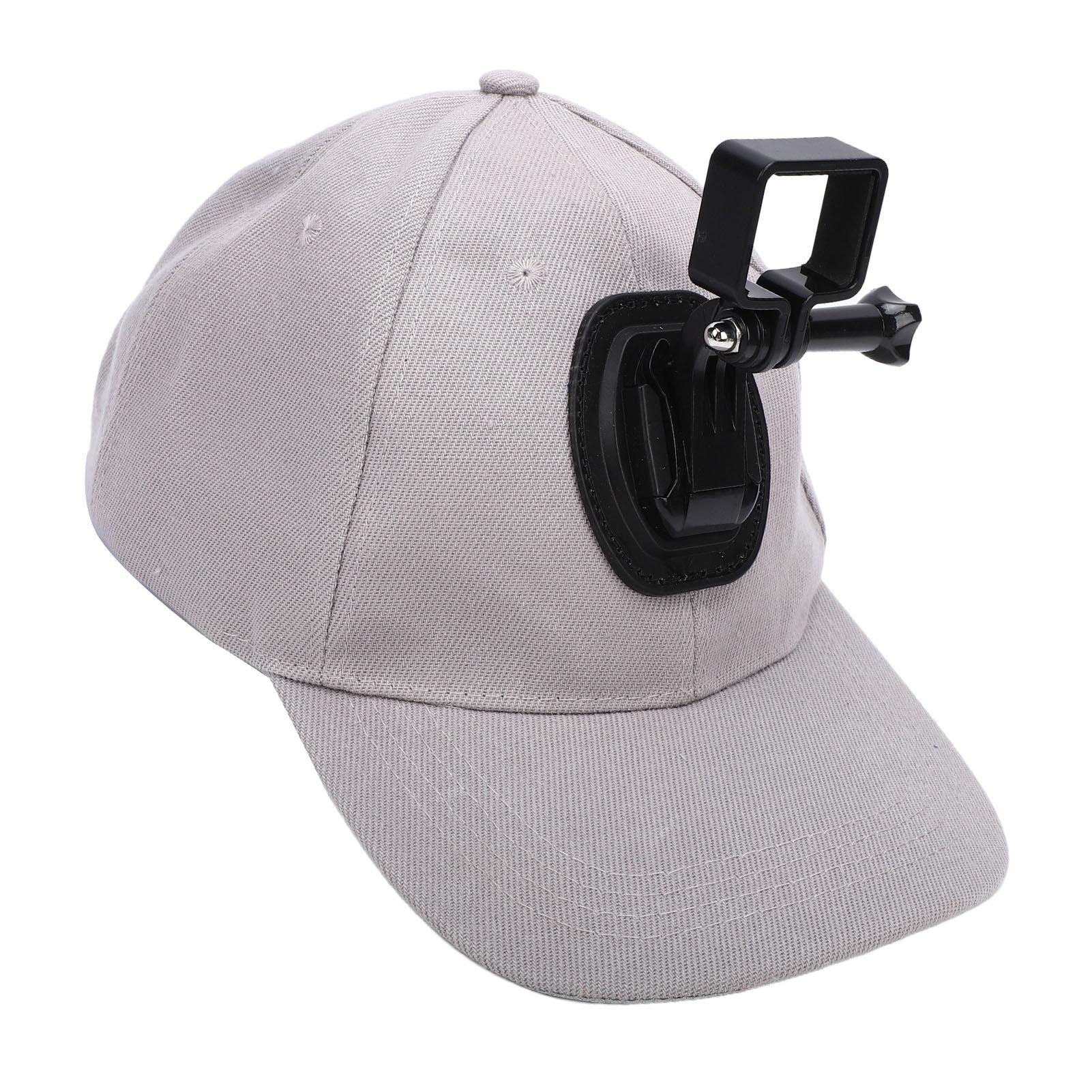 

Baseball Cap with Action Camera Mount Bracket Fit for Pocket 3 Sport Camera Hat Lightweight Wide Compatibility Black Gray White