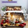 3pcs Christmas Decorations Printed Quilt Set - Soft and Comfortable Quilt Cover for Bedroom, Guest Room and Dormitory Decorative Bedding Set