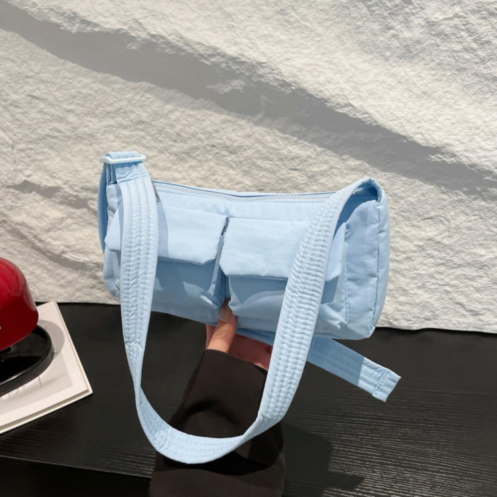 

Nylon Single Shoulder Bag Lightweight Messenger Bag Fahsion Cross Body Bag Outdoor синий