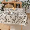 Rectangle Daisy Tablecloth with Tassel - Floral Tablecloth as Spring Decorations for The Home, Spring Summer Plaid Tablecloth for Holiday,Party Decor