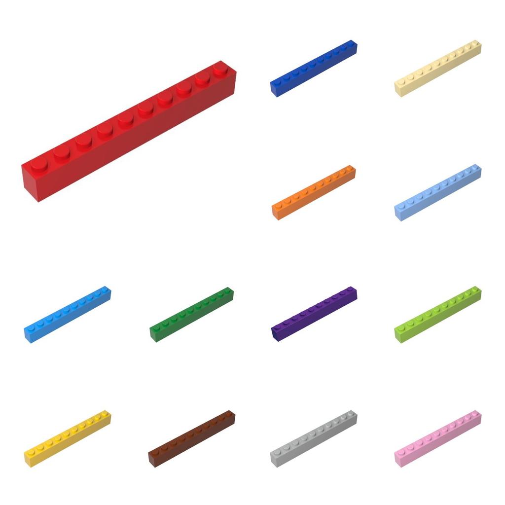 10pcs 6111 Brick 1 X 10 Collections Bulk Modular GBC Toys For Technical MOC Set DIY Compatible Sale Buildings Block