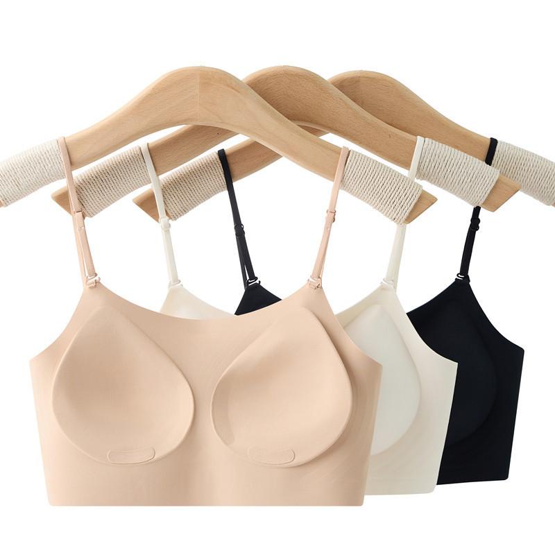 Liquid Foundation Invisible Thin Seamless Steel Rim Underwear Women's Small Breasts Show Large Comfort Invisible Beautiful Back Sling Bra Cover