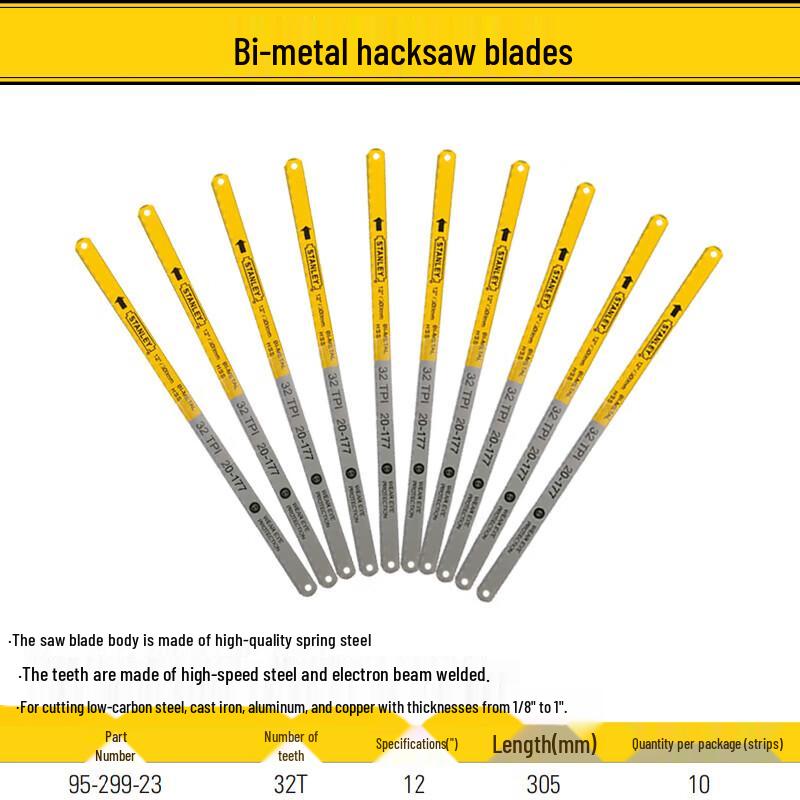 

STANLEY 12-inch Bi-Metal Hacksaw Blades