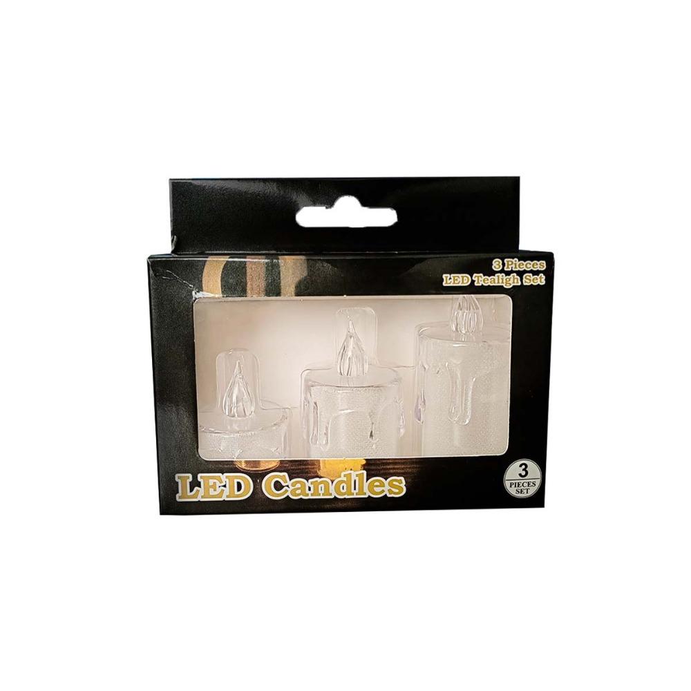 

Flameless Warm Glowing Candles Christmas Simulated Flameless Candles Christmas Party Supplies StyleA 3Pcs