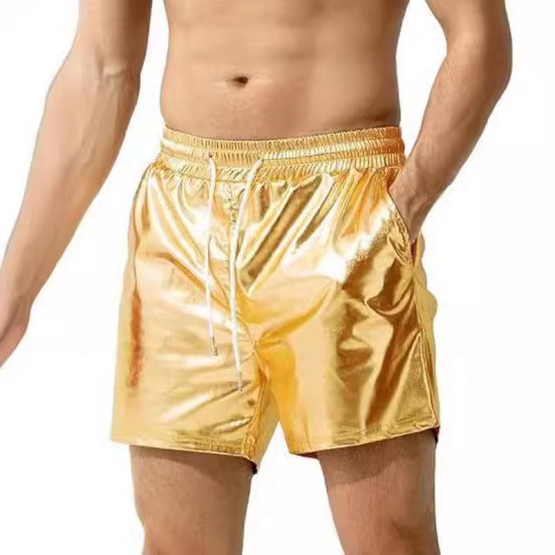 Men's Cross-border Patent Leather Beach Shorts: Casual Three-Color Design