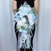 Artificial Rose Bouquets, Bride and Bridesmaid Holding Bouquets for Birthday Wedding Centerpiece Decorations