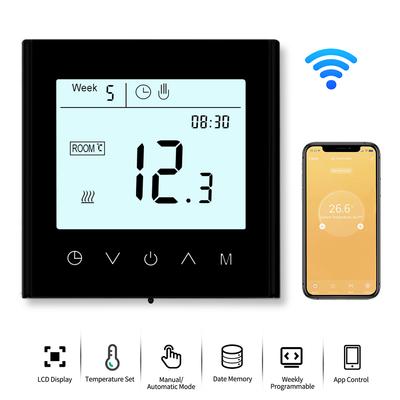 Termostat Dokunmatik Ekran Tuya Akıllı WiFi Sıcaklık Kontrol Cihazı Elektrik/Su/Gaz Kazanı 16A 3A Google Home ile Çalışır
