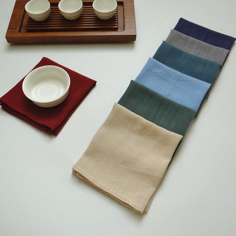Cotton Linen Napkin Wine Glass Cloth - Kitchen Towel and Placemat Set