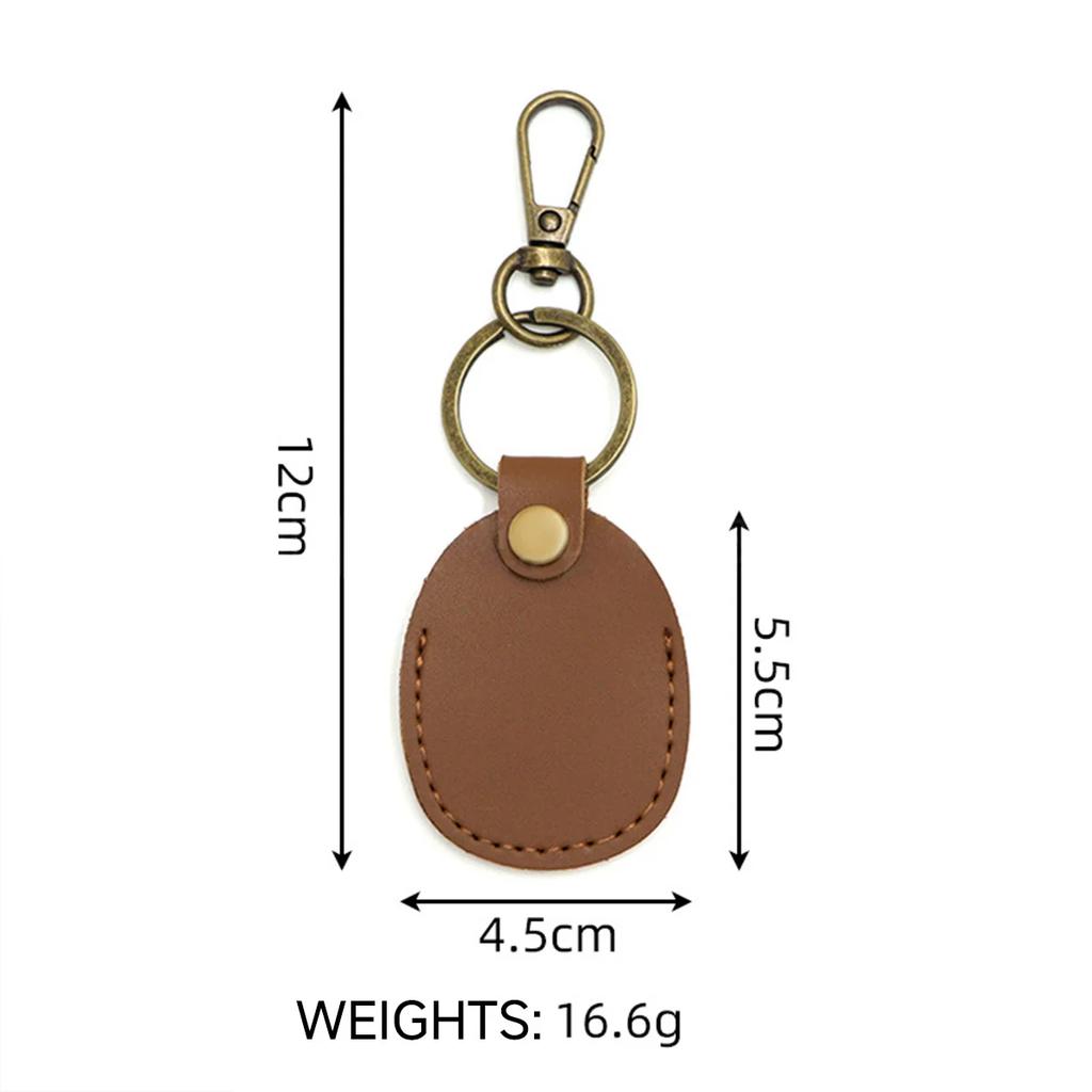 Keyring For Airtags Protective Case Retro High Quality Leather Keychain For Apple Anti-lost Tracker Locator Device Accessories