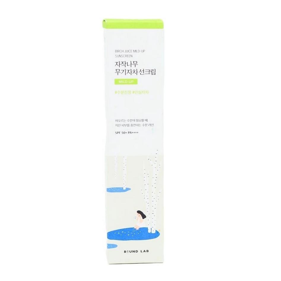 ROUND LAB Birch Juice Moisturizing Mild-Up Sunscreen 50ml SPF50+ PA++++/ Moisturizing, Korean Cosmetics, Kbeauty