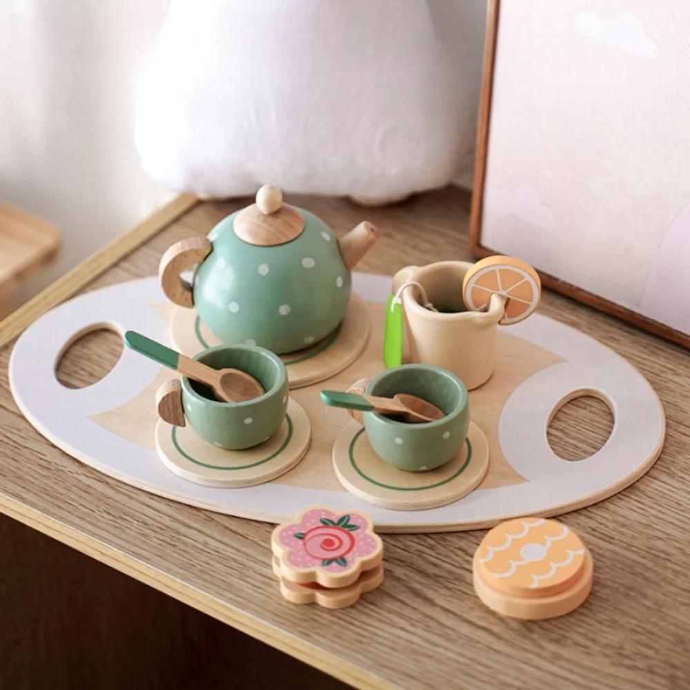 Nordic Home Simulation Teapot Tea Set Girl Afternoon Tea Kitchen Toys Children Kindergarten Birthday Gift