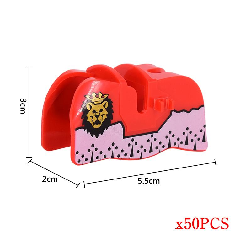 MOC 50 Stück Mittelalter Militär Mittelalter Ritter Kriegspferd Rüstung Pferdeleine Actionfiguren Bausteine Steine Spielzeug Kindergeschenk