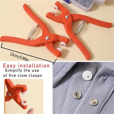 50 set Pinza Set di strumenti Kit bottone a pressione Pinze Bottoni a pressione in metallo Strumento Abbigliamento fai da te Bottone per cucire Strumento di installazione Accessori per cucire