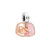 Love Avenue Hollow Heart DIY Bead Charm Unisex Jewelry Rose-Gold 787801NBP