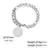 LIKGREAT Trinitätsknoten Lebensbaum Armband für Männer Frauen Edelstahl Halbmond Göttin Medaillon Anhänger Schmuck Geschenk