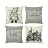 Festive Christmas and Winter-Themed Pillowcases: Gnomes, Trees, and Cozy Text Designs! New Year Home Decoration