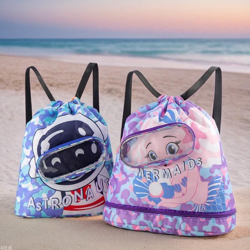 Kids Travel Swim Bag With Waterproof Material And Multifunctional Compartments For Onthego
