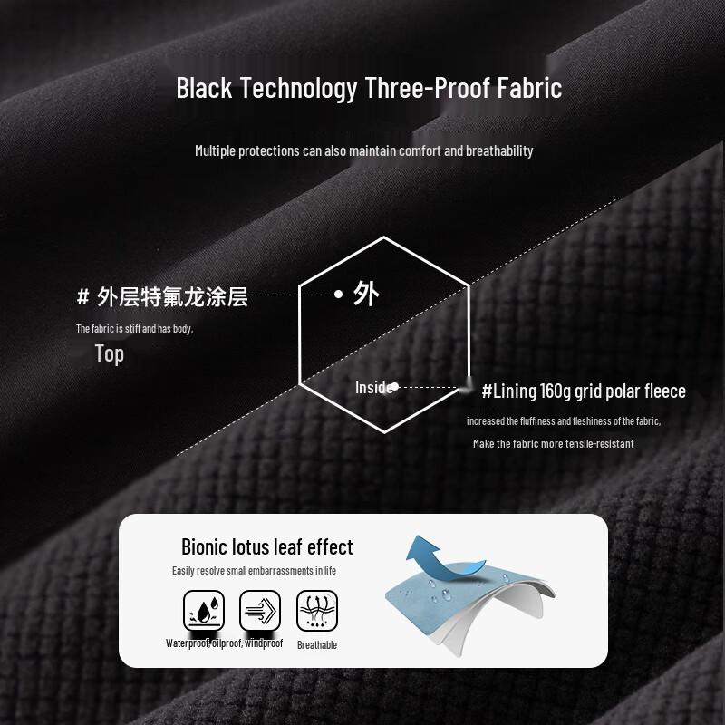 U.S. Polo Assn. Herren Kapuzen-Outdoor-Dreifachschutzjacke