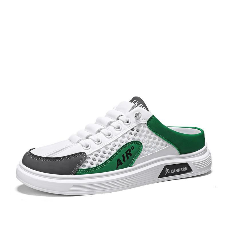 

Half-drag mesh shoes men s shoes outer wear summer new breathable lazy bag head one pedal trend casual sandals shoes 39