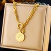 Set di Gioielli con Ciondolo Moneta d'Oro: Collana, Bracciale e Orecchini