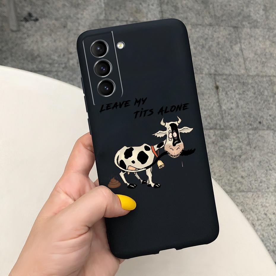 For Samsung Galaxy S22 5G Phone Case Cute Rainbow Milk Cow Painted Cover For Samsung S22 Plus S 22 Ultra Soft Silicon Fundas