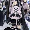New Fashion Cute Cat Ear Backpacks Lace Bow Decoration Sweet Women Y2K Punk Knapsack Lolita Girls Large Capacity School Rucksack