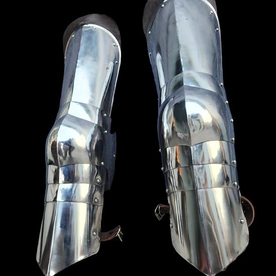 Medieval Knight Leg Armor 18 Gauge Steel Costume Protector LARP Cosplay Halloween Costume Best Gift