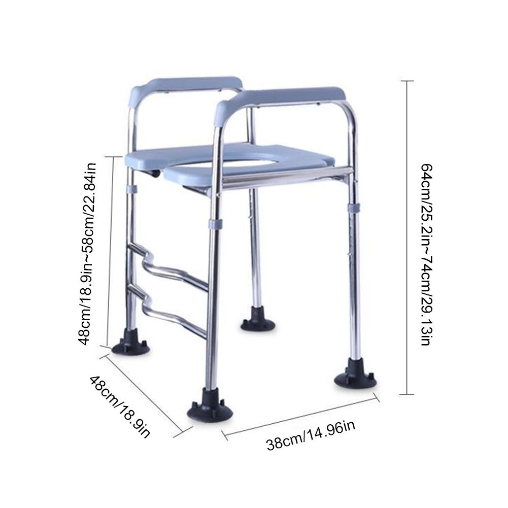 

Raised Toilet Seat Toilet Booster Chairs with Armrests Stainless Steel Elevated Toilet Seat Frame Portable Elderly Aids Helper синий